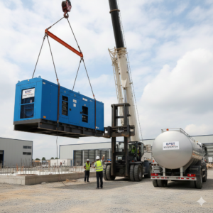 Manutention de groupe électrogène et citerne