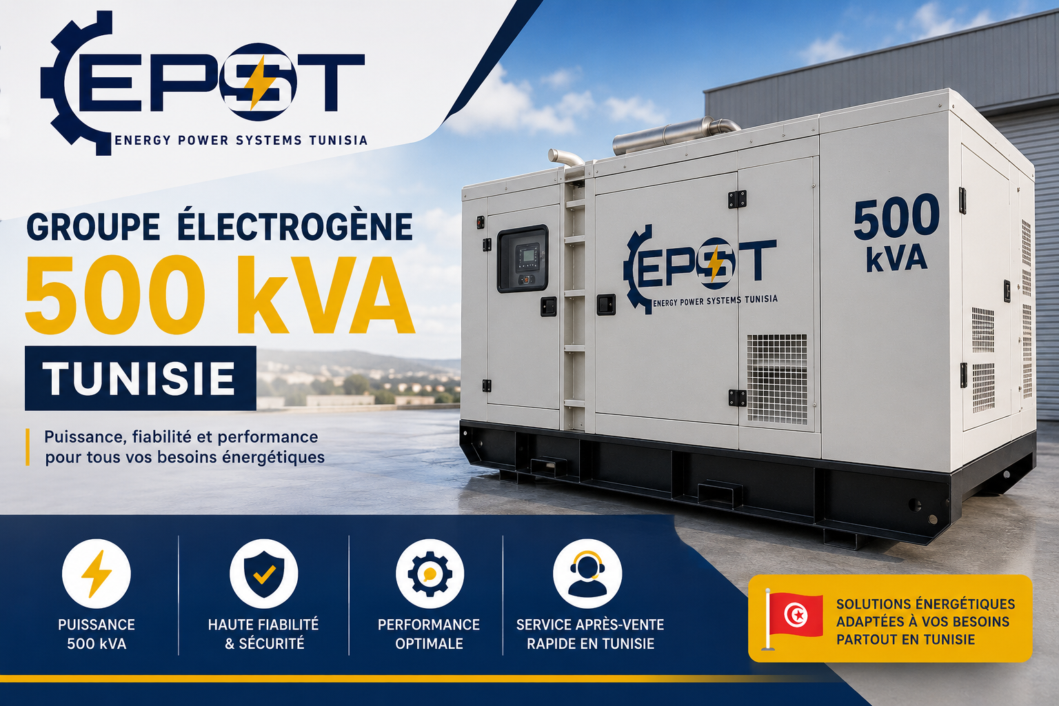 groupe électrogène 500 kVA Tunisie
